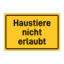 Haustiere nicht erlaubt