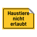 Haustiere nicht erlaubt