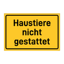 Haustiere nicht gestattet