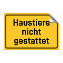 Haustiere nicht gestattet