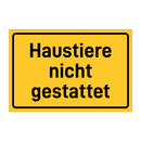 Haustiere nicht gestattet