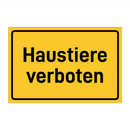Haustiere verboten