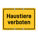 Haustiere verboten