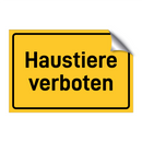 Haustiere verboten