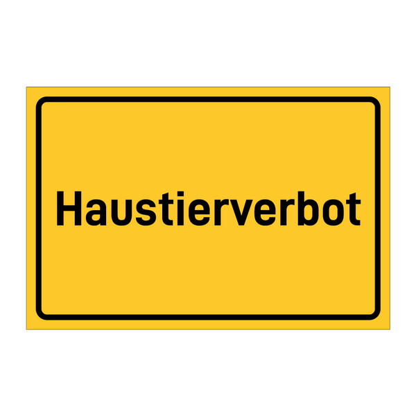 Haustierverbot