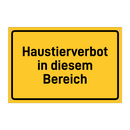 Haustierverbot in diesem Bereich