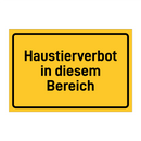 Haustierverbot in diesem Bereich