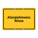 Allergiehinweis: Nüsse & Allergiehinweis: Nüsse & Allergiehinweis: Nüsse