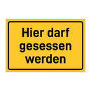 Hier darf gesessen werden