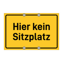 Hier kein Sitzplatz