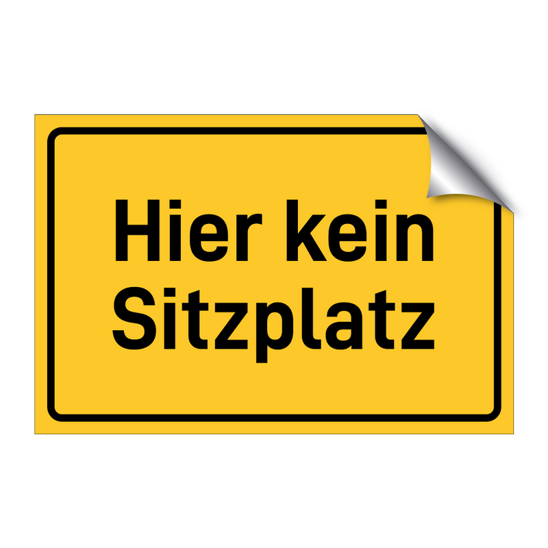 Hier kein Sitzplatz