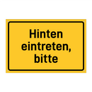 Hinten eintreten, bitte