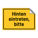 Hinten eintreten, bitte