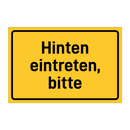 Hinten eintreten, bitte