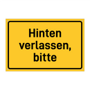 Hinten verlassen, bitte