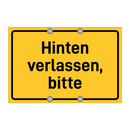 Hinten verlassen, bitte