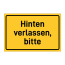 Hinten verlassen, bitte