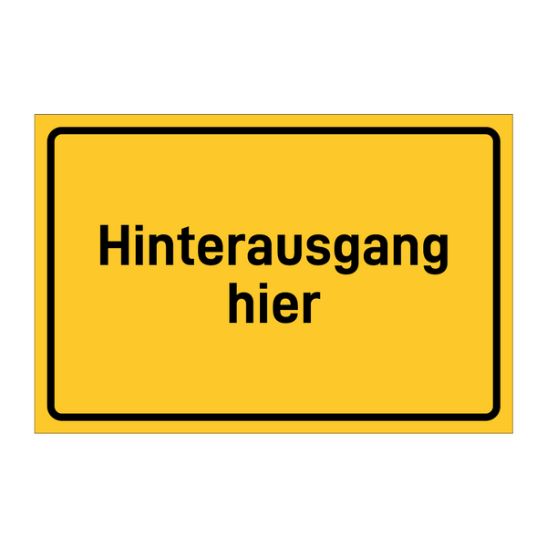 Hinterausgang hier