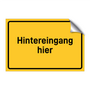 Hintereingang hier