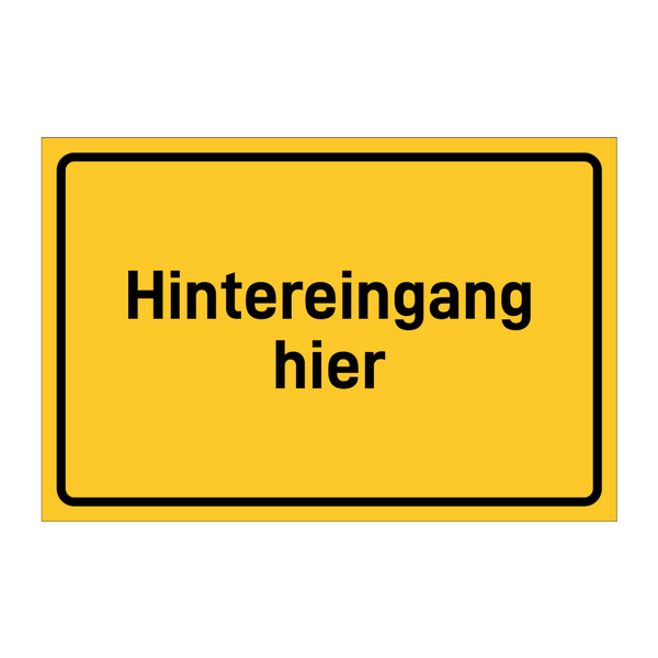 Hintereingang hier