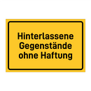 Hinterlassene Gegenstände ohne Haftung