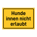 Hunde innen nicht erlaubt