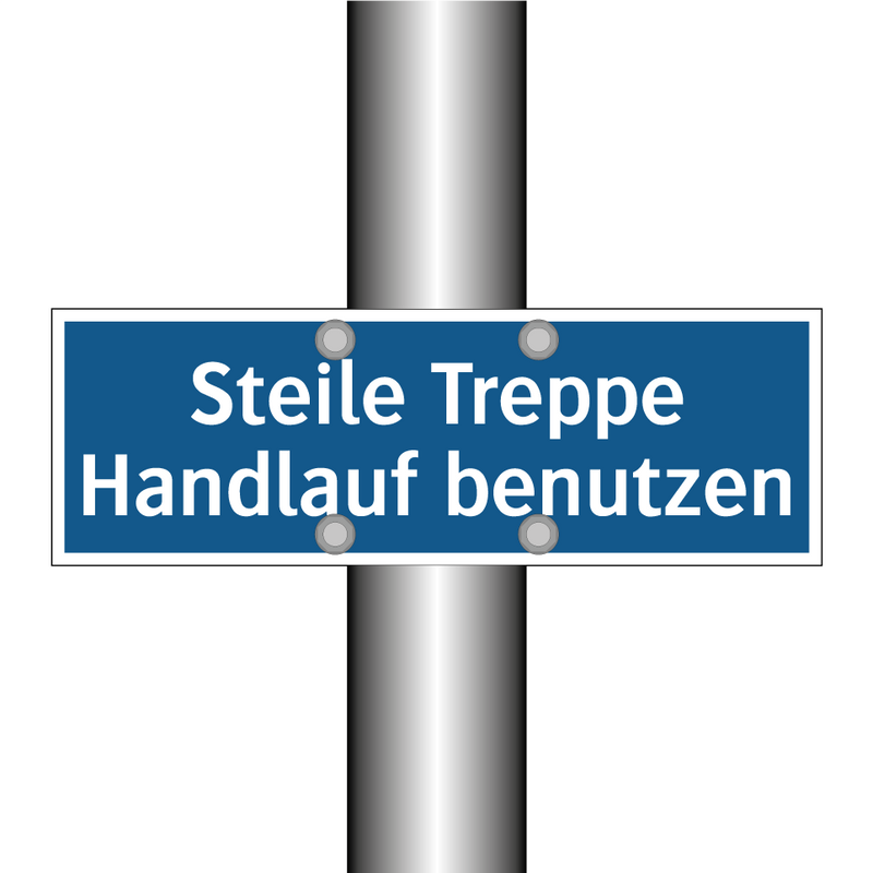 Steile Treppe Handlauf benutzen
