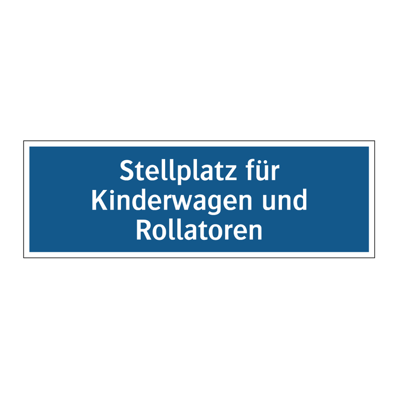 Stellplatz für Kinderwagen und Rollatoren