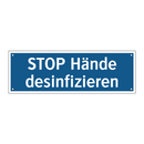 STOP Hände desinfizieren