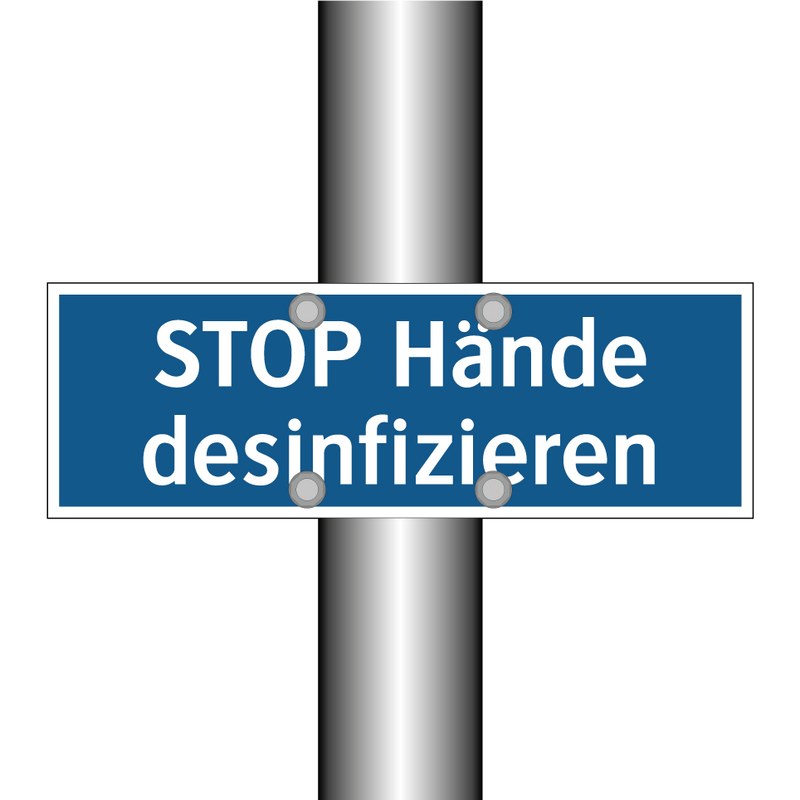 STOP Hände desinfizieren