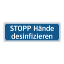 STOPP Hände desinfizieren