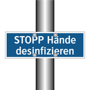 STOPP Hände desinfizieren