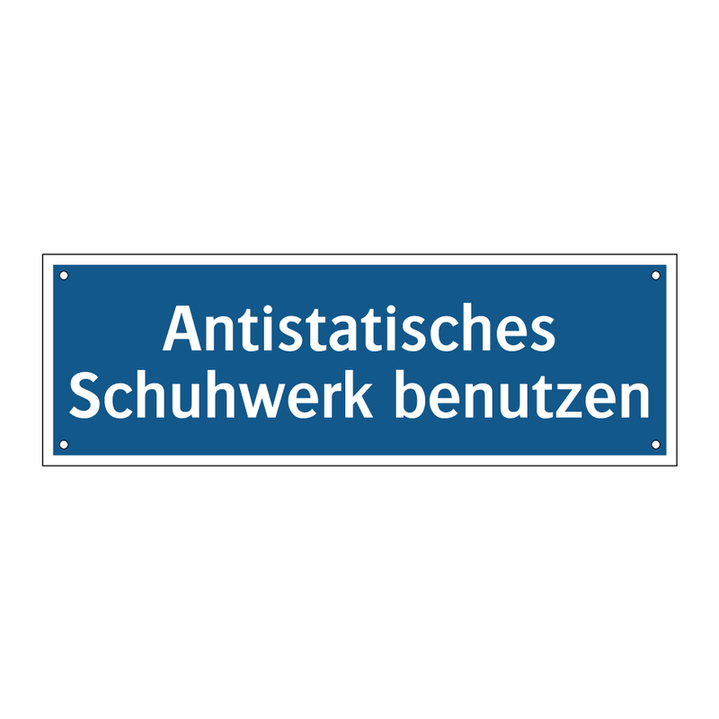 Antistatisches Schuhwerk benutzen