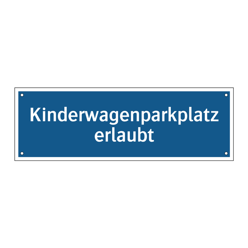 Kinderwagenparkplatz erlaubt