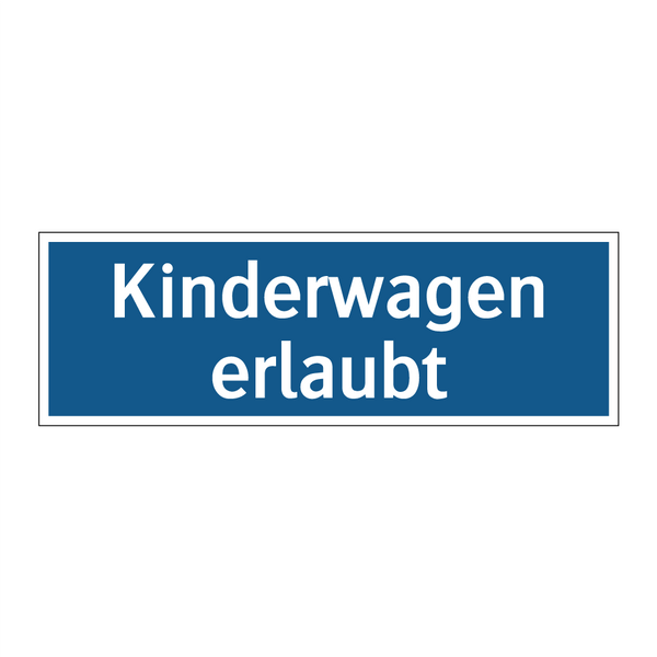 Kinderwagen erlaubt