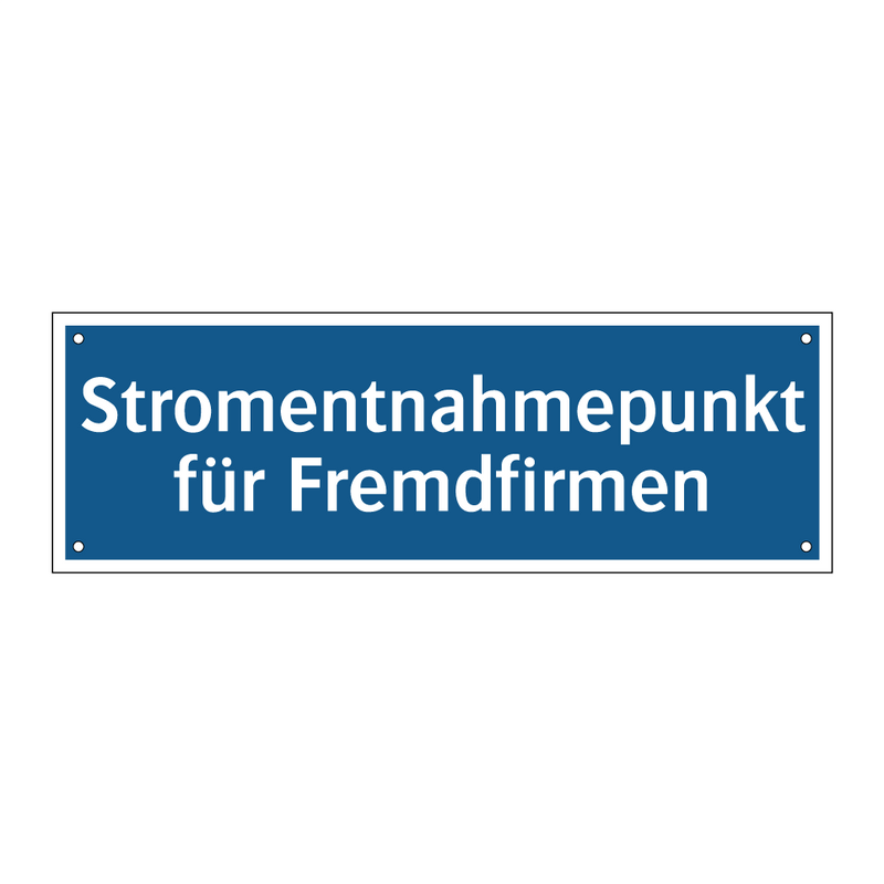 Stromentnahmepunkt für Fremdfirmen