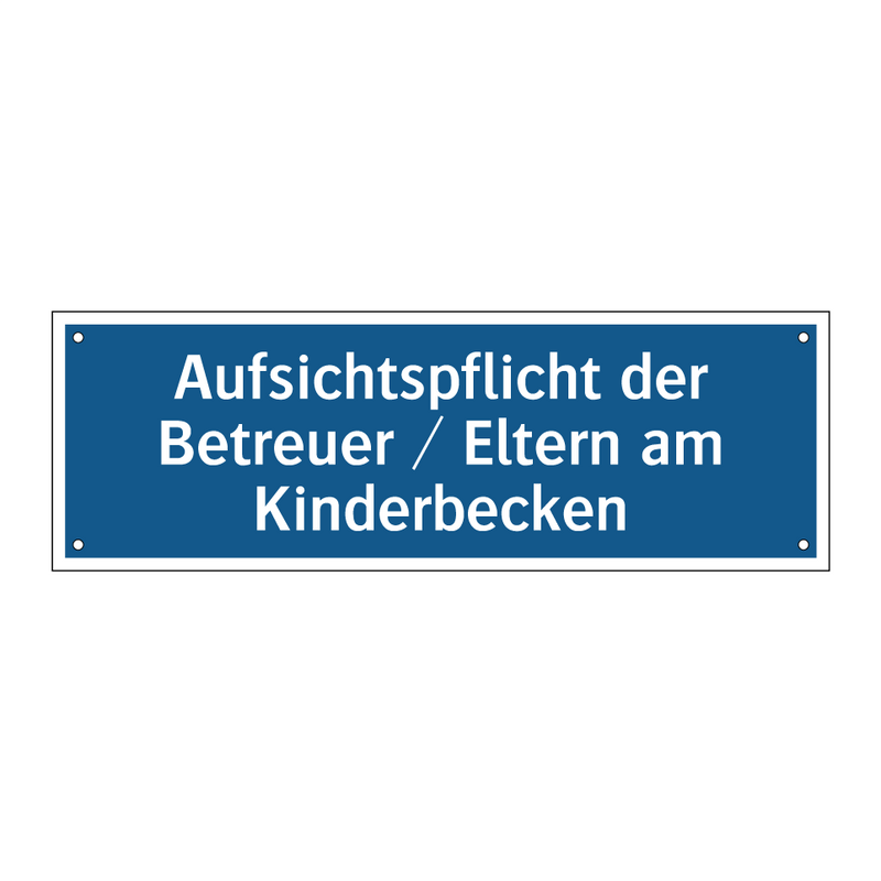 Aufsichtspflicht der Betreuer / Eltern am Kinderbecken