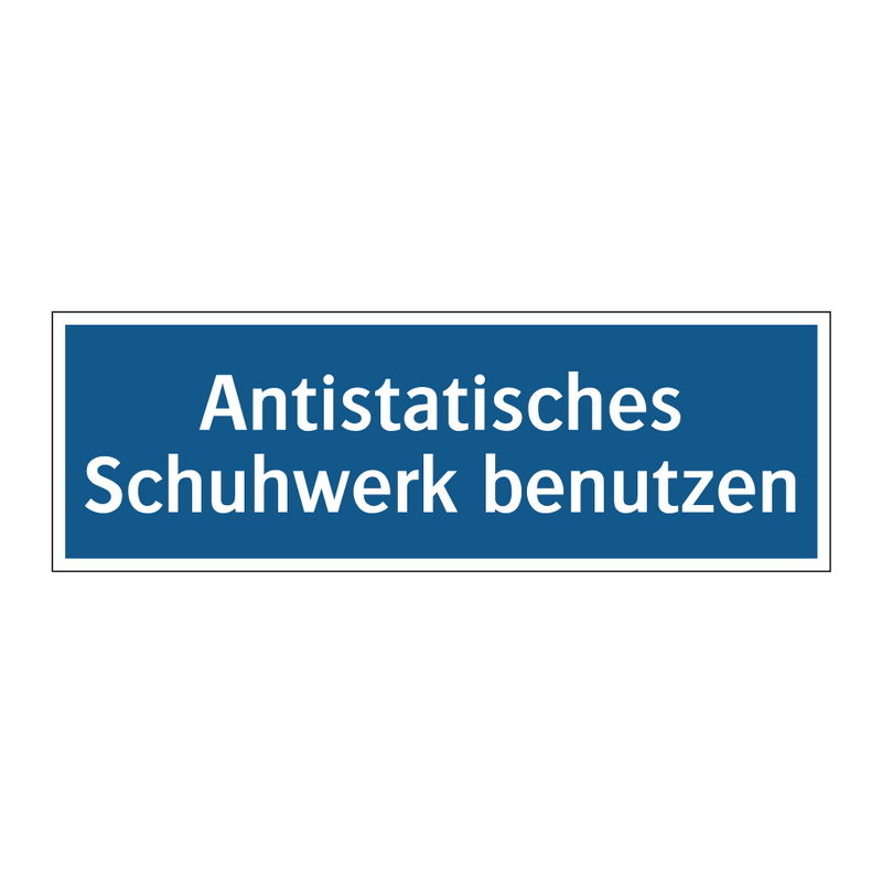 Antistatisches Schuhwerk benutzen