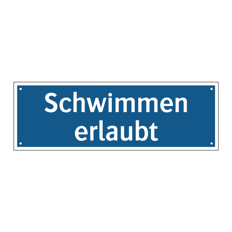 Schwimmen erlaubt