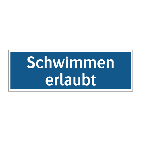 Schwimmen erlaubt