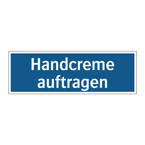 Handcreme auftragen