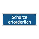 Schürze erforderlich