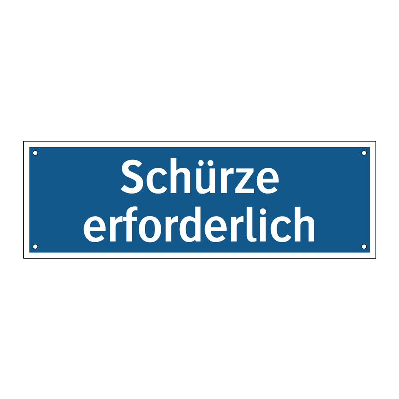 Schürze erforderlich