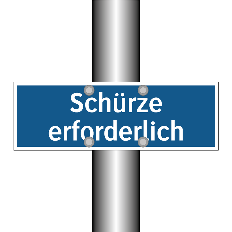 Schürze erforderlich