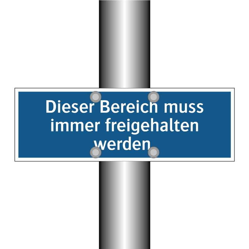 Dieser Bereich muss immer freigehalten werden.