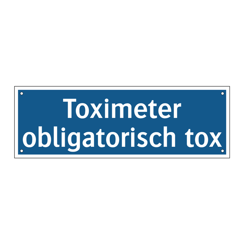 Toximeter obligatorisch tox