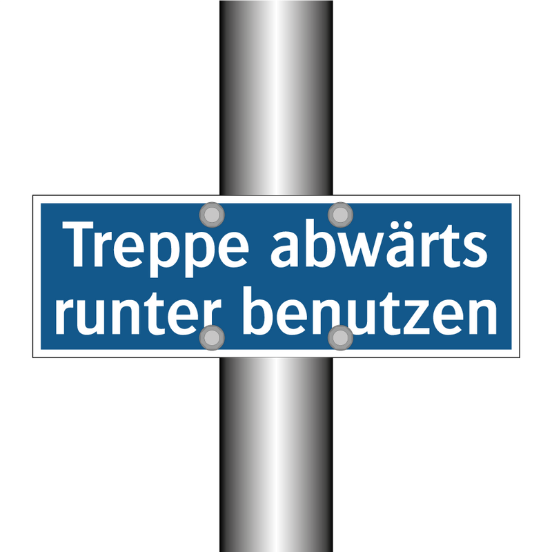 Treppe abwärts runter benutzen