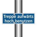 Treppe aufwärts hoch benutzen