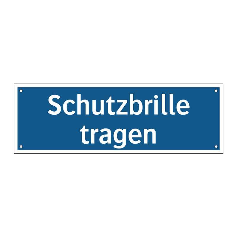 Schutzbrille tragen