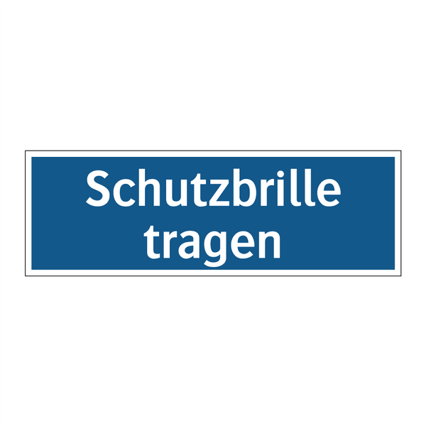 Schutzbrille tragen